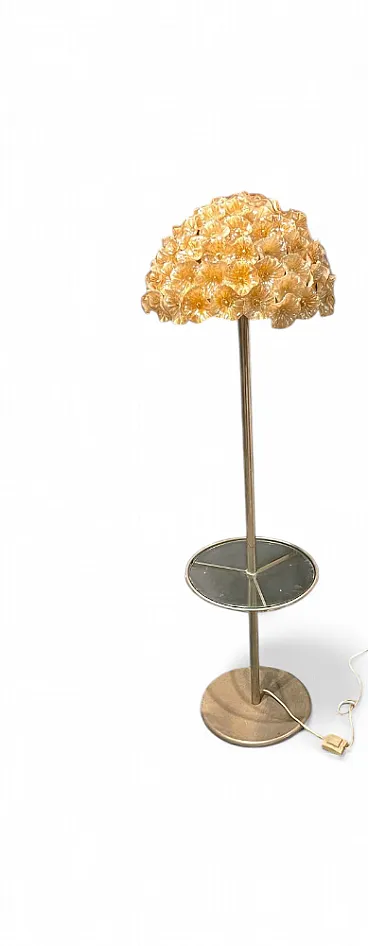 Murano glass floral floor lamp, 1970s