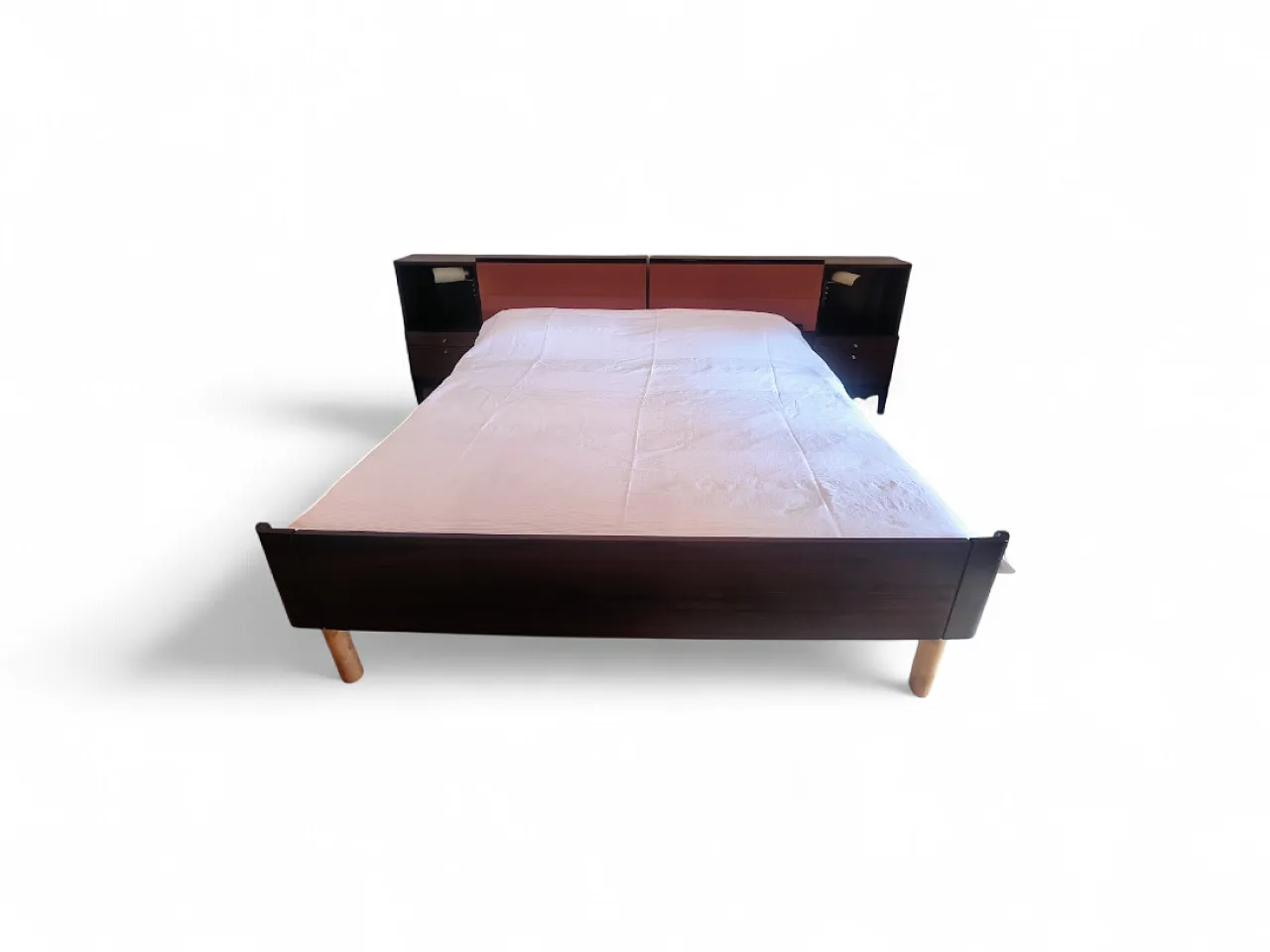 Double Bed by Ico Parisi Sarfatti light for MIM, Italy, 1960s 10