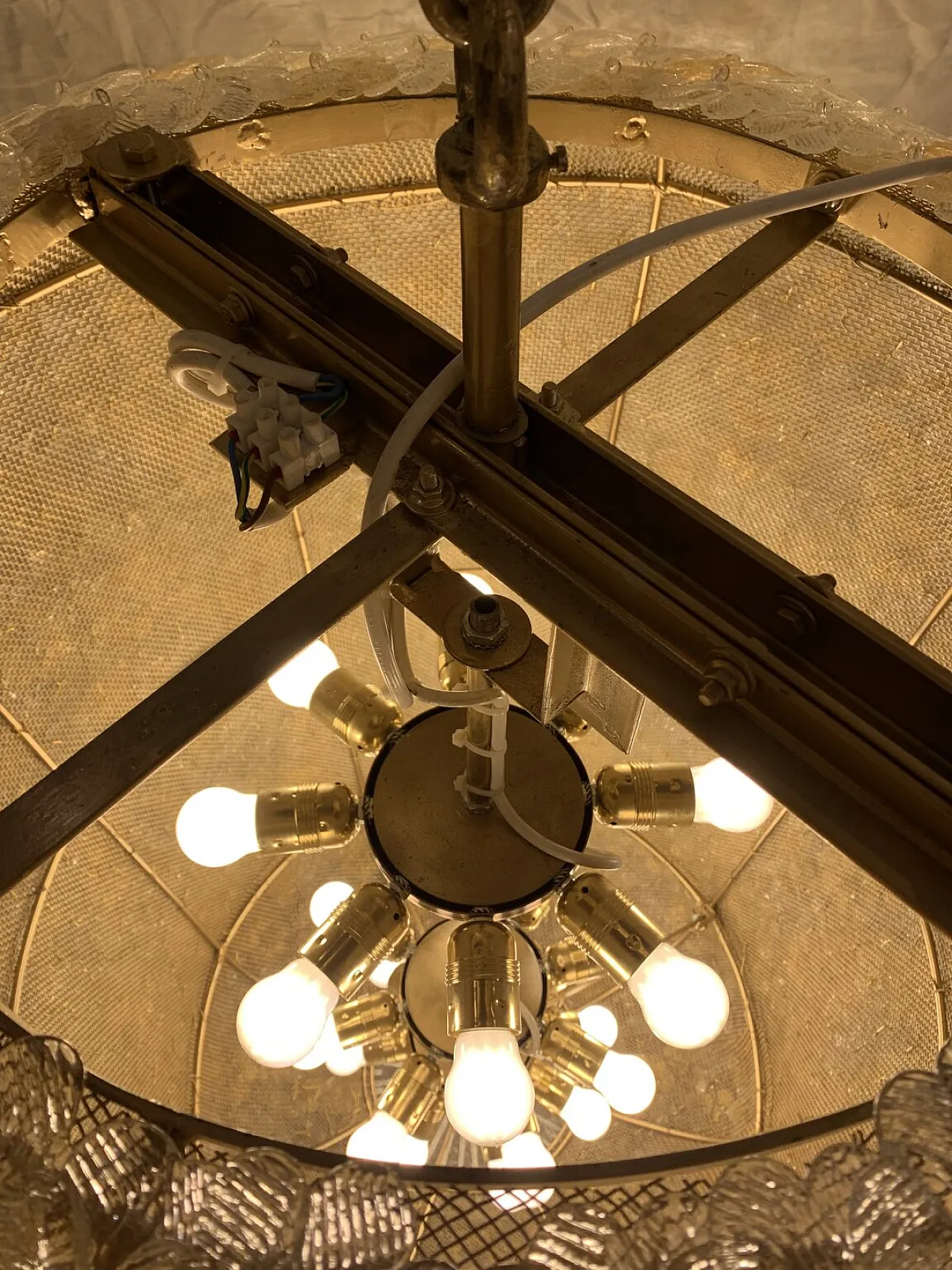 Lampadario in vetro Murano di Enrico Neri, fine '900 6