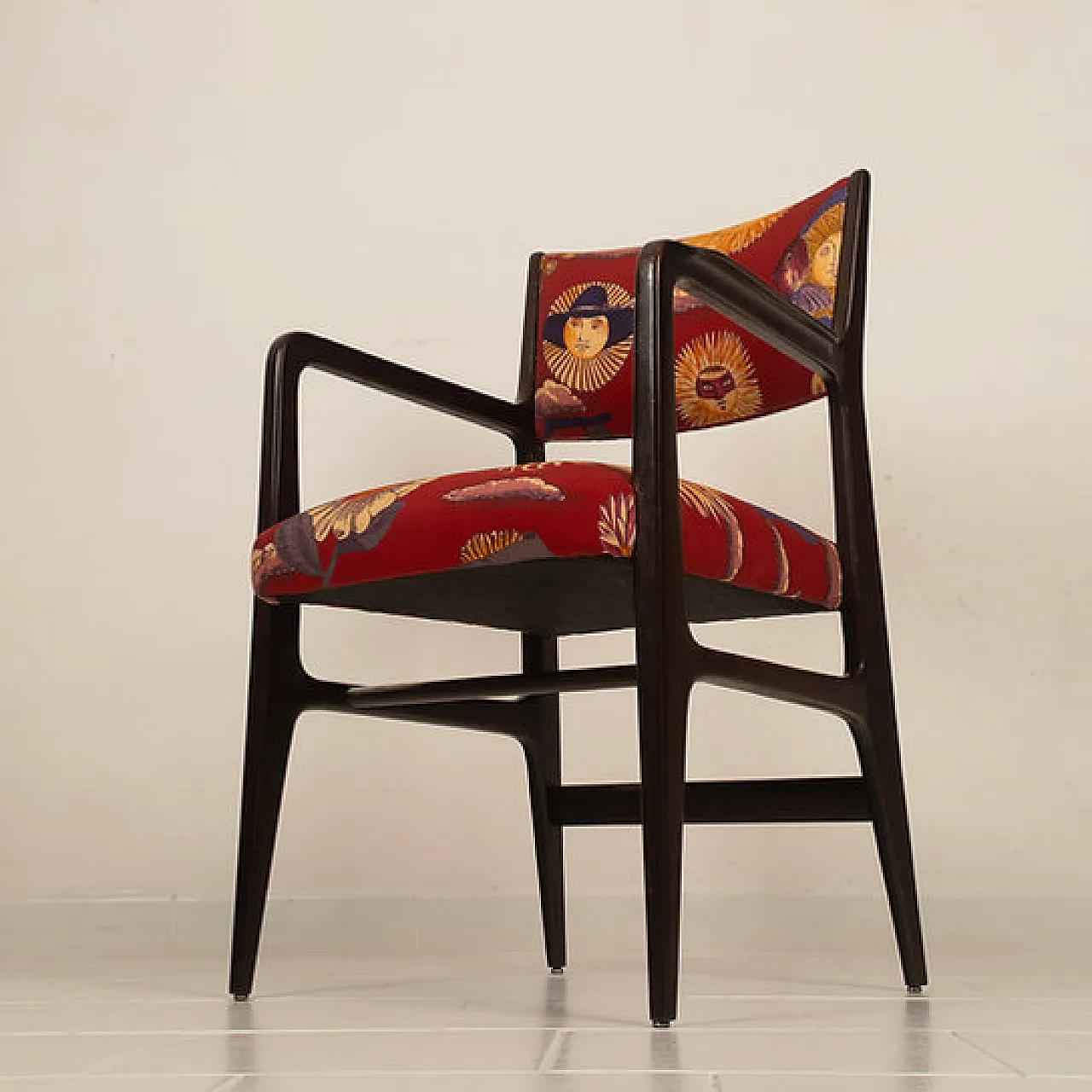 Sedia 110 di Gio Ponti e Fornasetti per Cassina, anni '50 7
