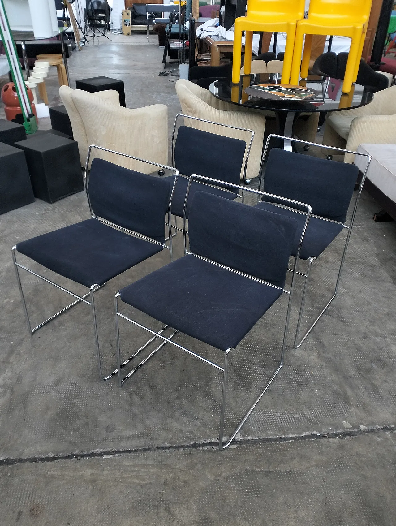 Set of 4 Tulu' chairs by K.Takahama for Simon Gavina 70's, Italy 20
