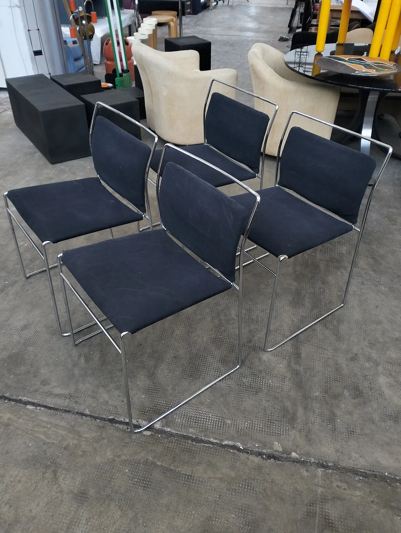 Set of 4 Tulu' chairs by K.Takahama for Simon Gavina 70's, Italy 21