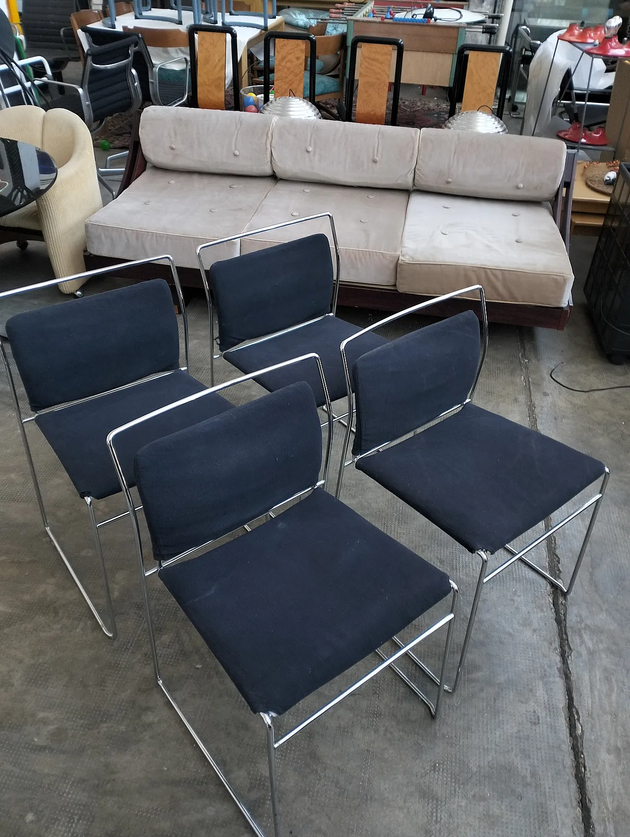 Set of 4 Tulu' chairs by K.Takahama for Simon Gavina 70's, Italy 22