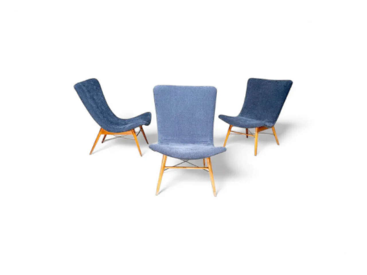 3 poltrone Shell di Miroslav Navrátil, anni '60 6