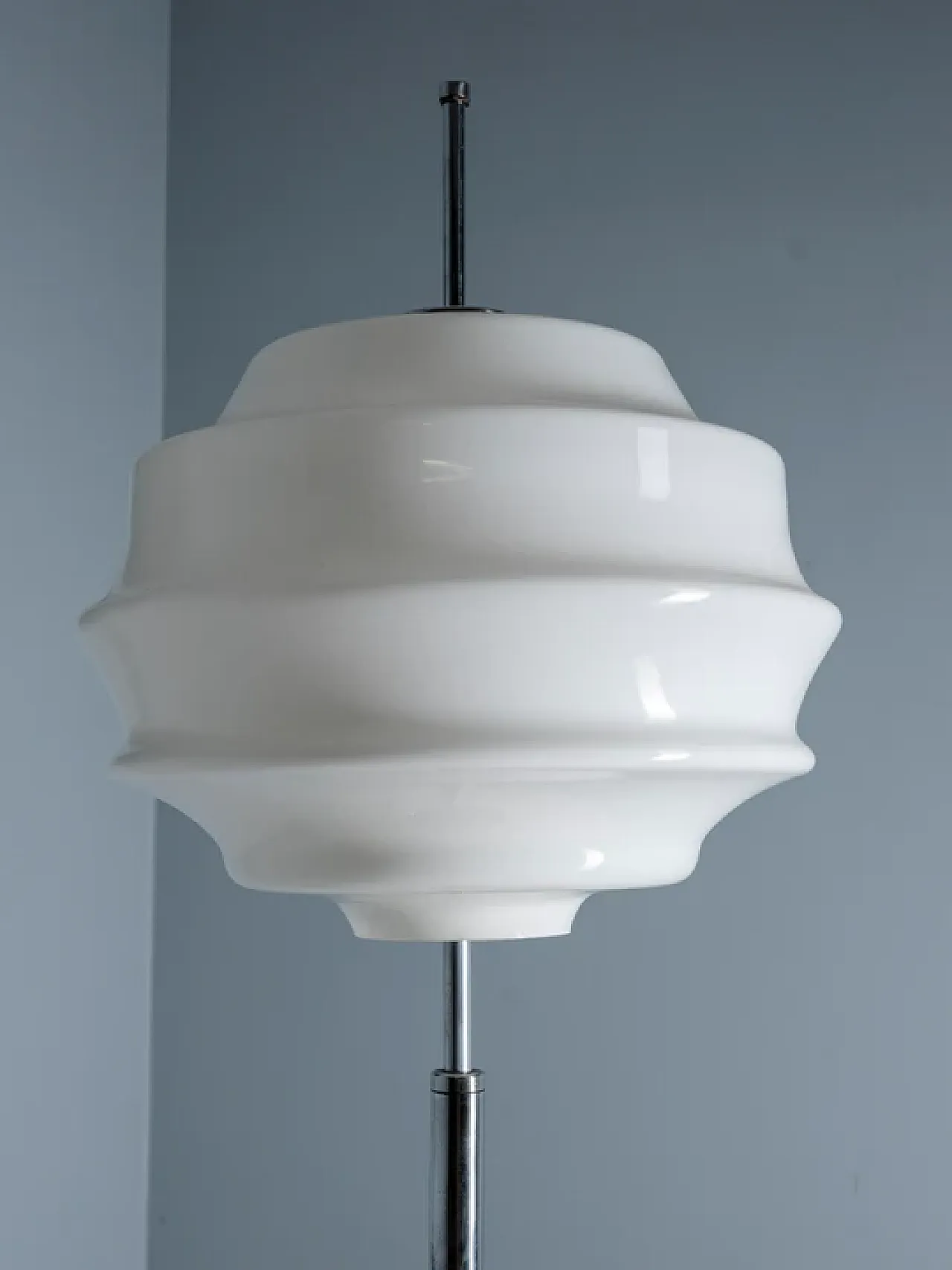 Lampada da terra Bauhaus cromata attribuita a Slezák, anni '30 5