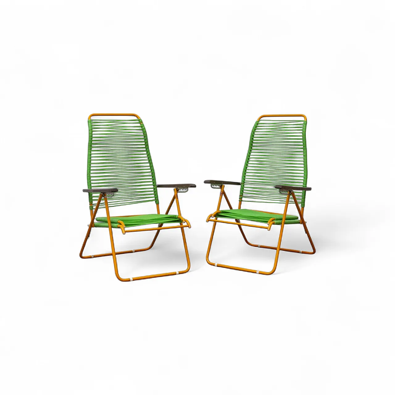 Coppia di sedie a sdraio da esterno in PVC, anni '60 12