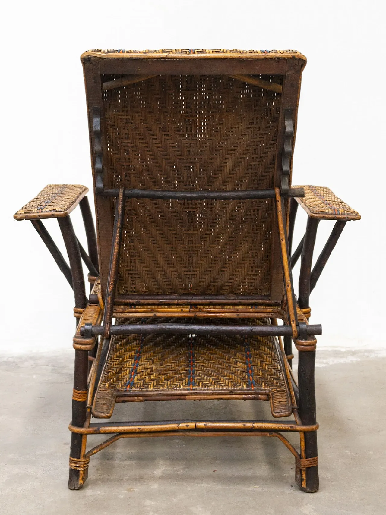 Sedia a sdraio in rattan, anni '30 5