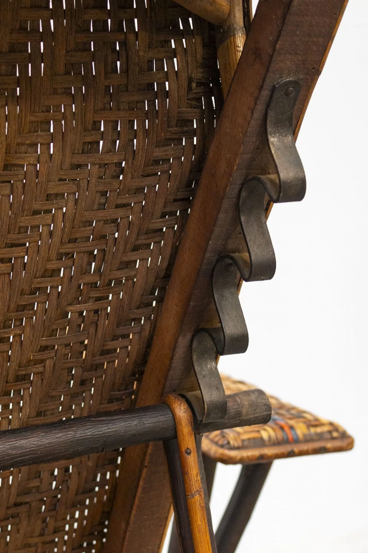 Sedia a sdraio in rattan, anni '30 6