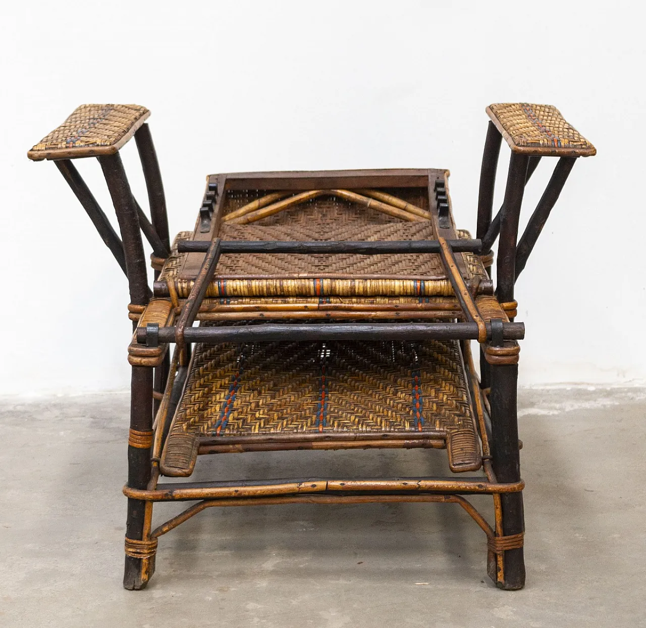 Sedia a sdraio in rattan, anni '30 7