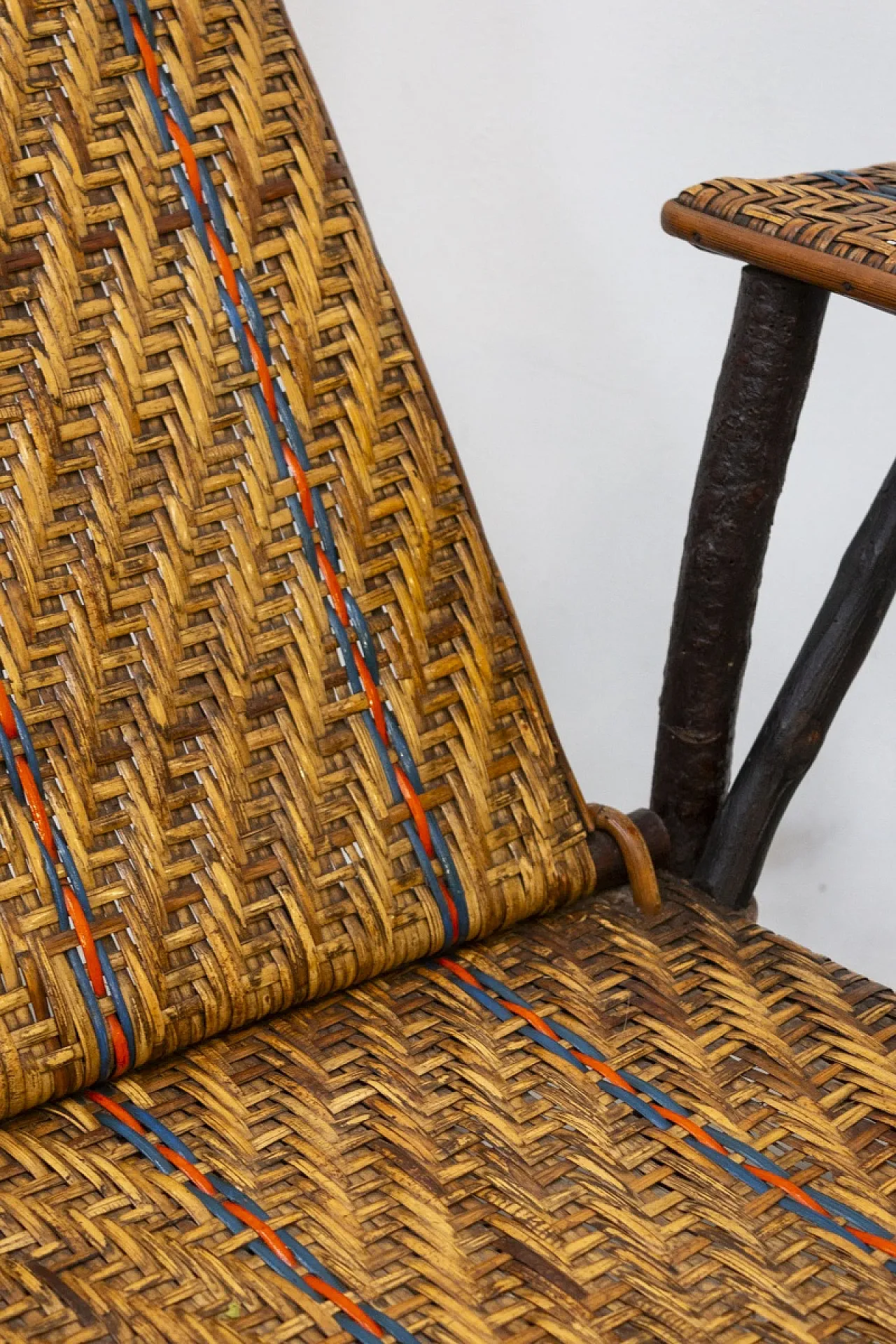 Sedia a sdraio in rattan, anni '30 9