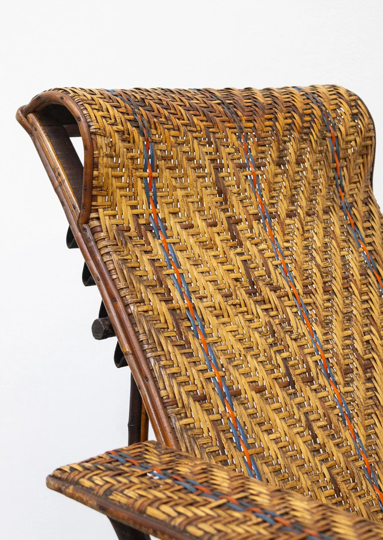 Sedia a sdraio in rattan, anni '30 10