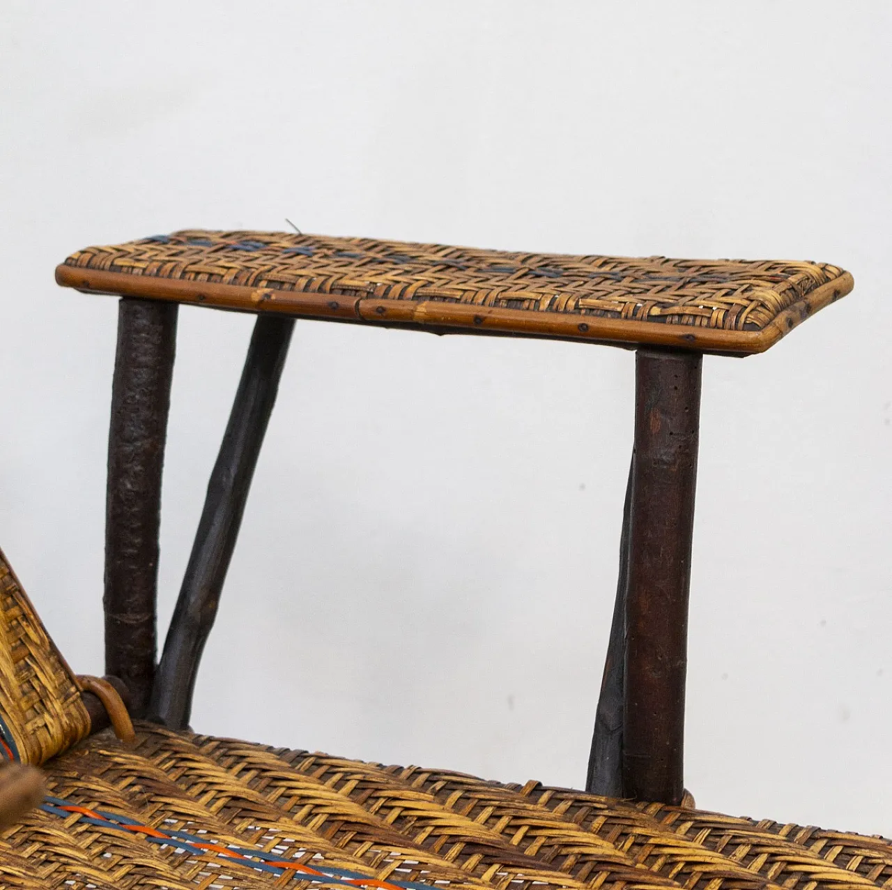 Sedia a sdraio in rattan, anni '30 11