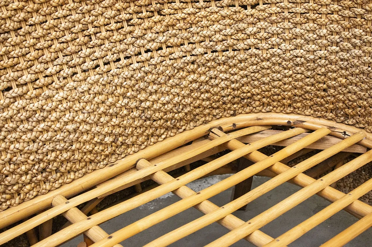 Salotto da giardino intrecciato in banano, '900 7