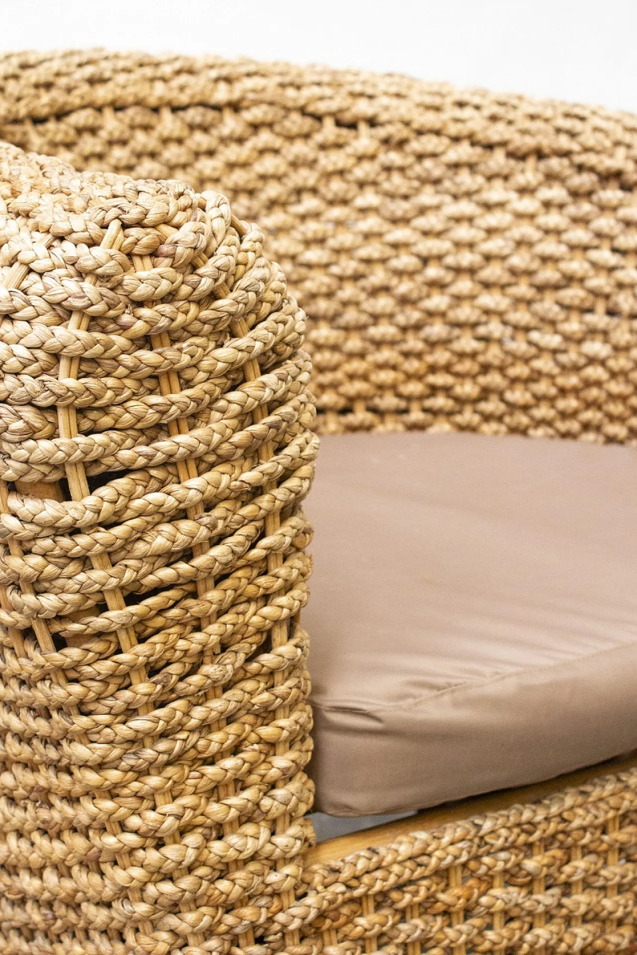 Salotto da giardino intrecciato in banano, '900 12