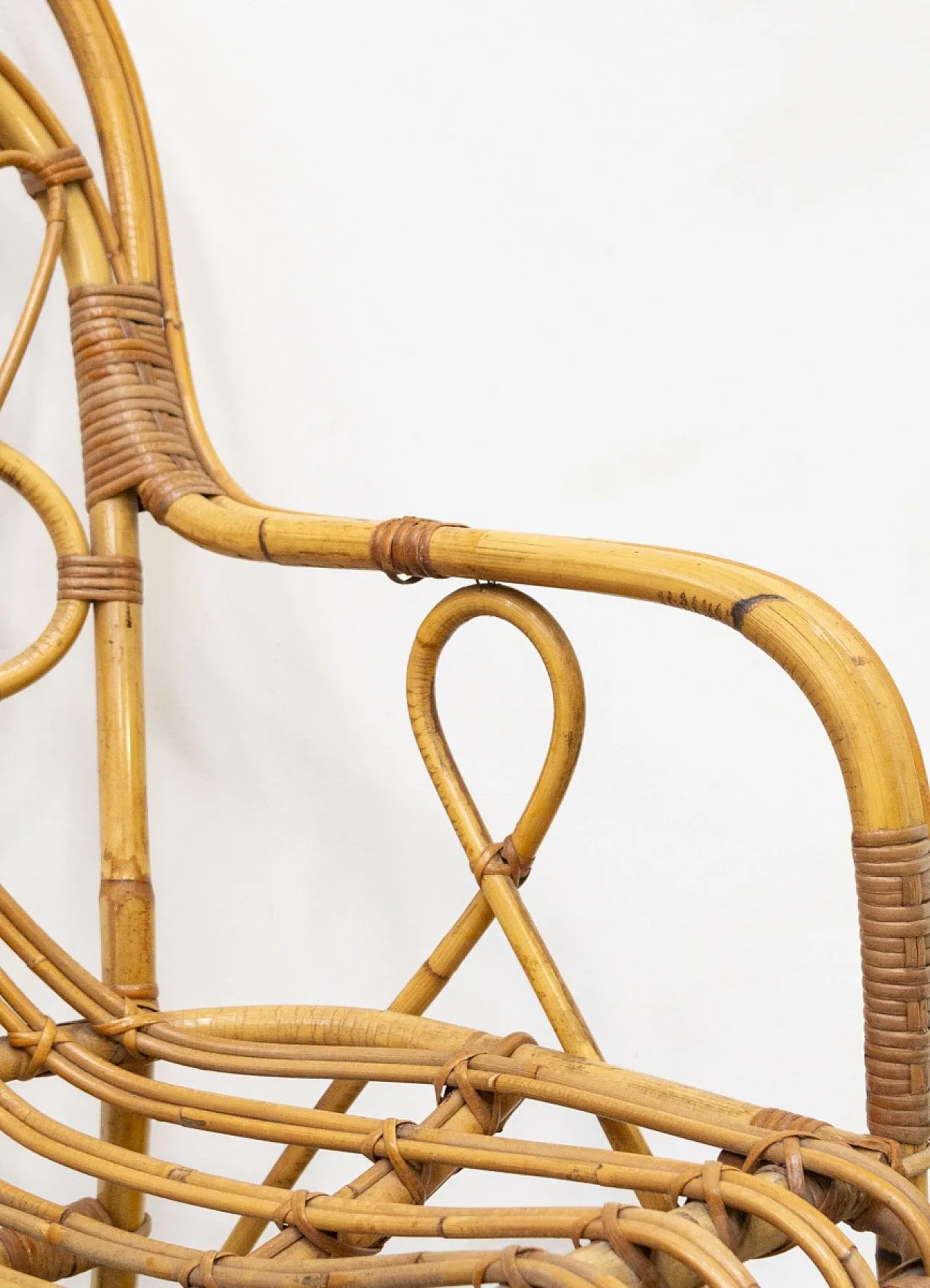 Poltrona da giardino in bambù, anni '70 8