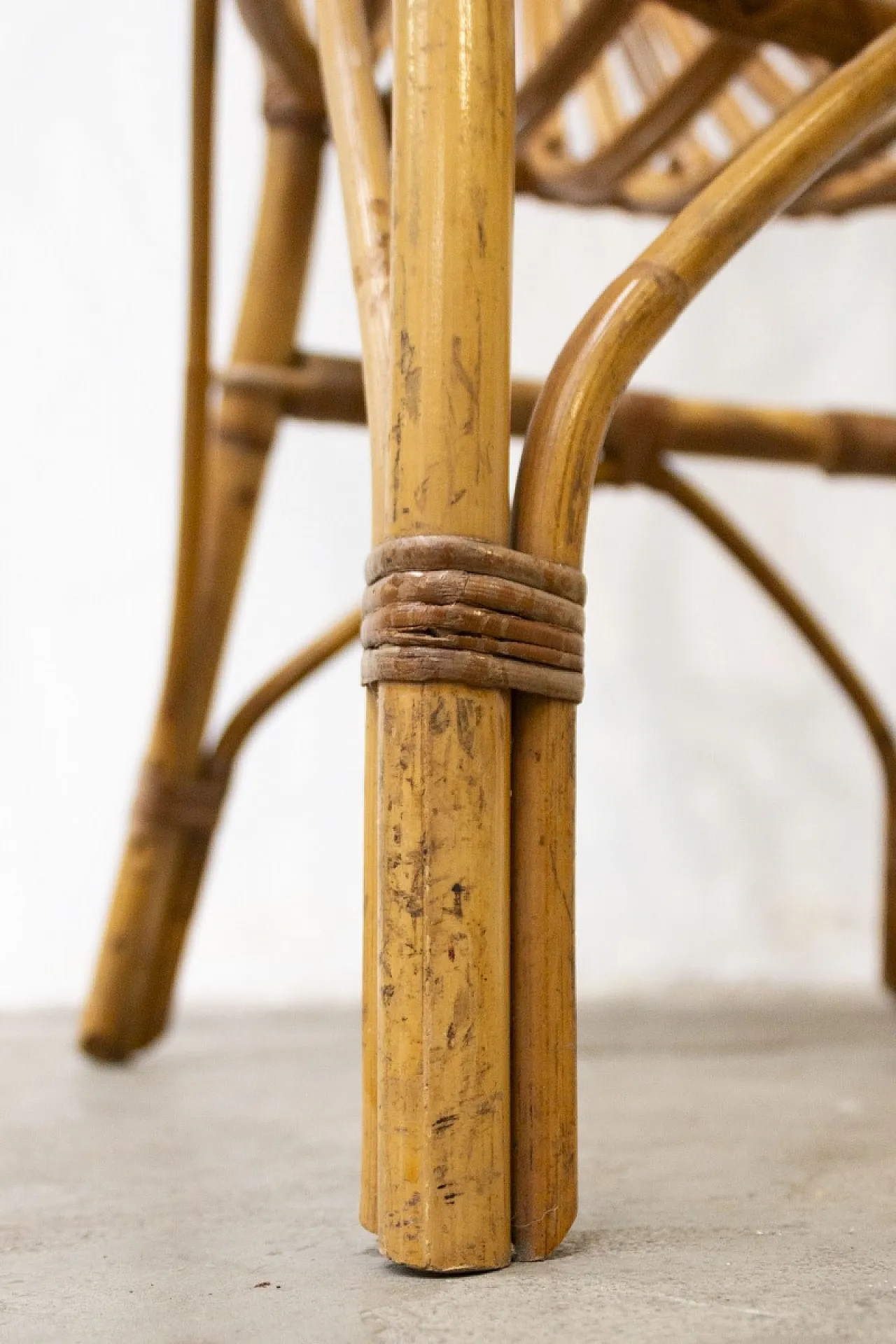 Poltrona da giardino in bambù, anni '70 9
