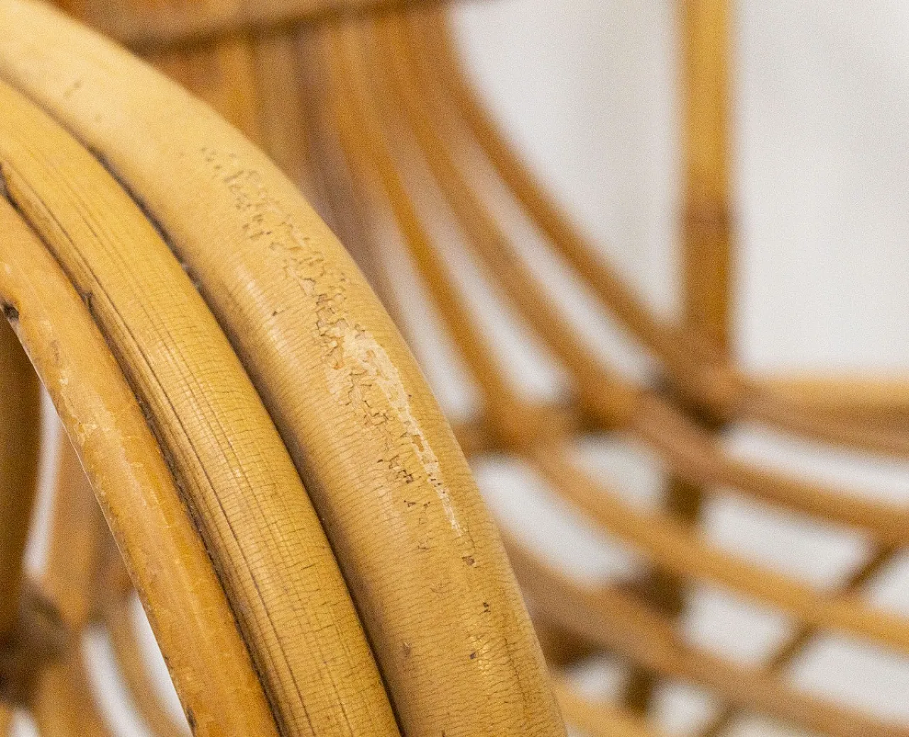 Poltrona da giardino in bambù, anni '70 11