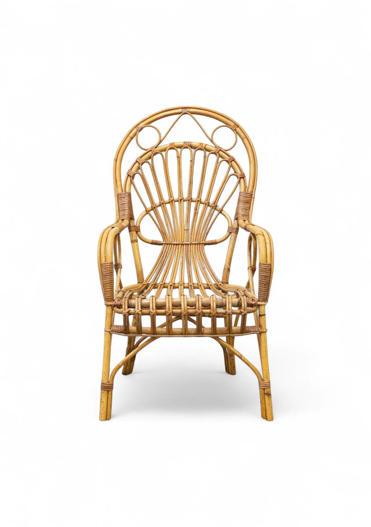 Poltrona da giardino in bambù, anni '70 12
