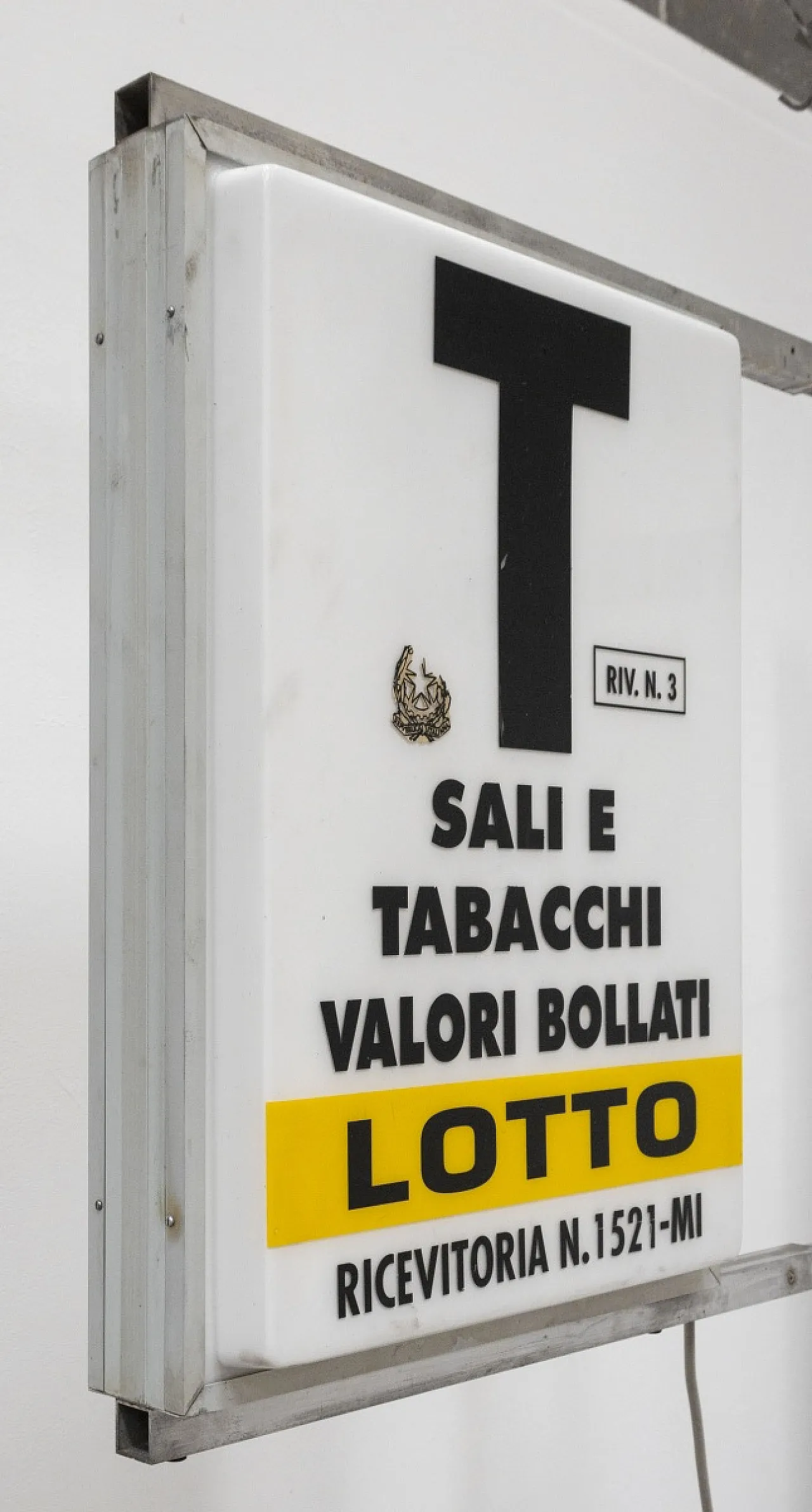 Insegna luminosa bifacciale Sali Tabacchi, '900 2