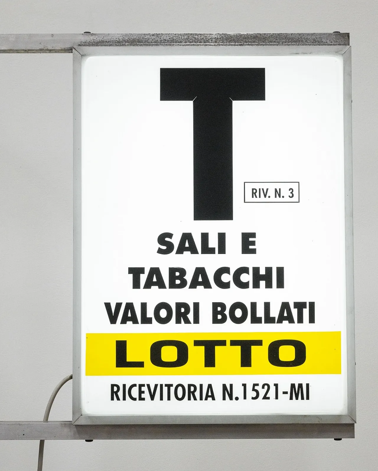 Insegna luminosa bifacciale Sali Tabacchi, '900 7