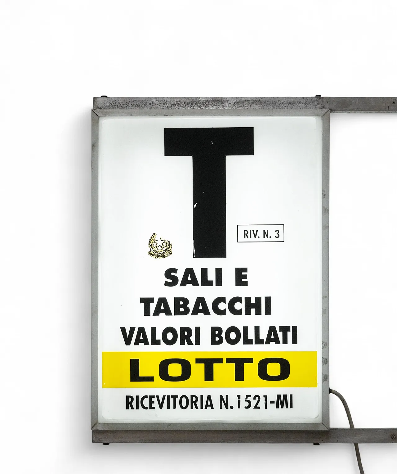 Insegna luminosa bifacciale Sali Tabacchi, '900 10