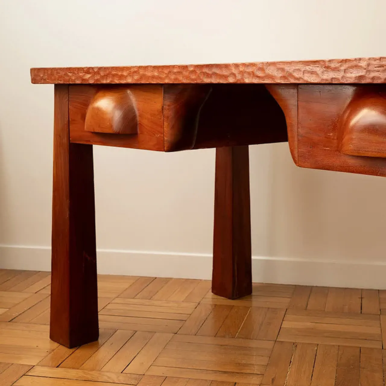 Scrivania in mogano massello, '900 1