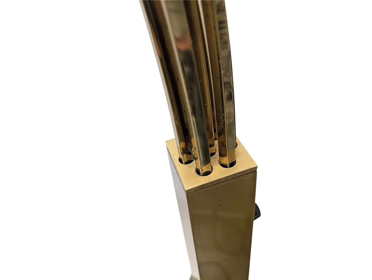 Piantana in ottone con sette luci, anni '70 5