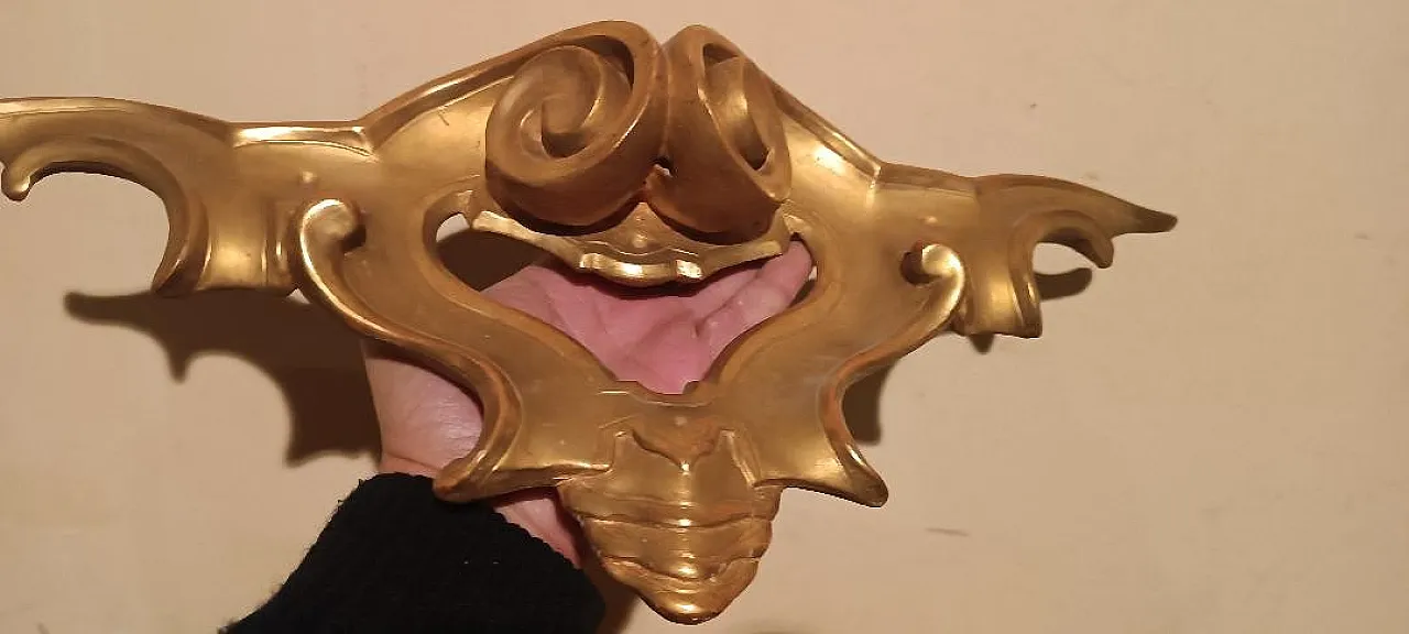 Coppia di applique in legno dorato, '800 3