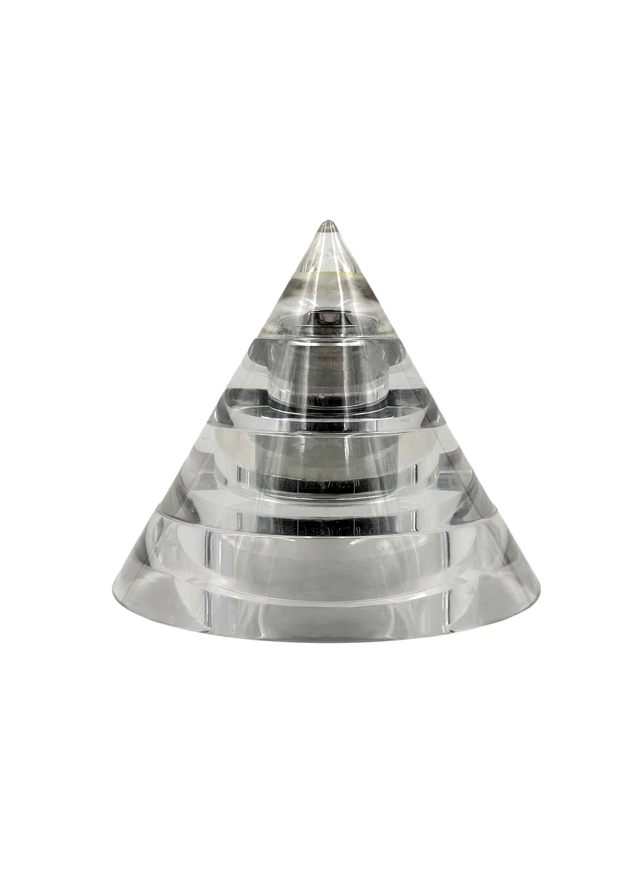 Space age lucite conical smoking set, Italy 1970 4