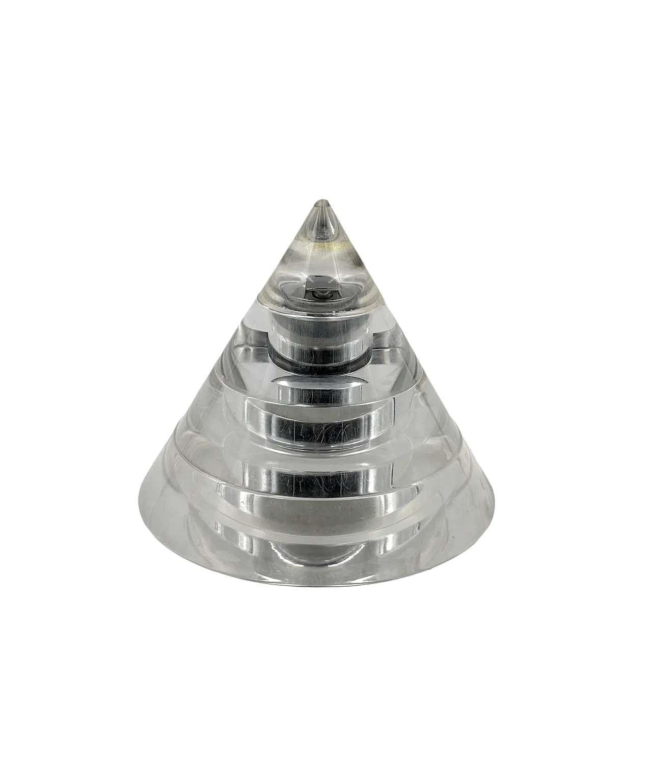 Space age lucite conical smoking set, Italy 1970 5