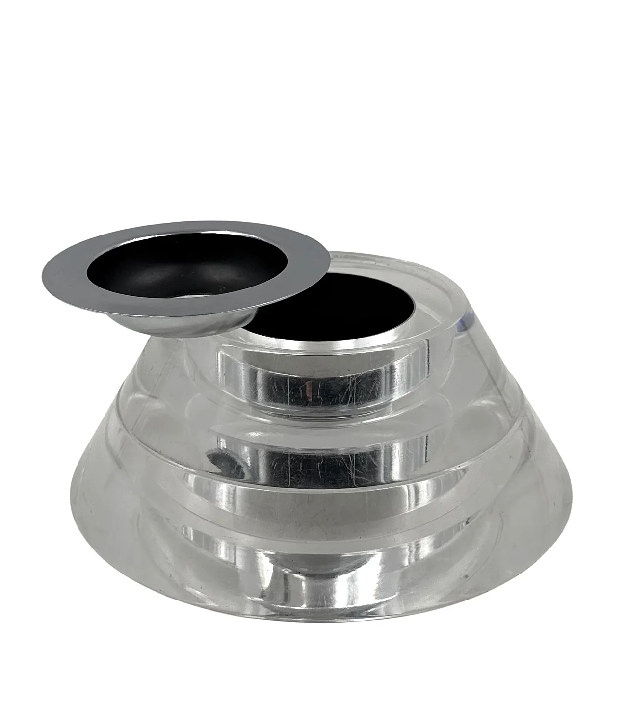 Space age lucite conical smoking set, Italy 1970 10