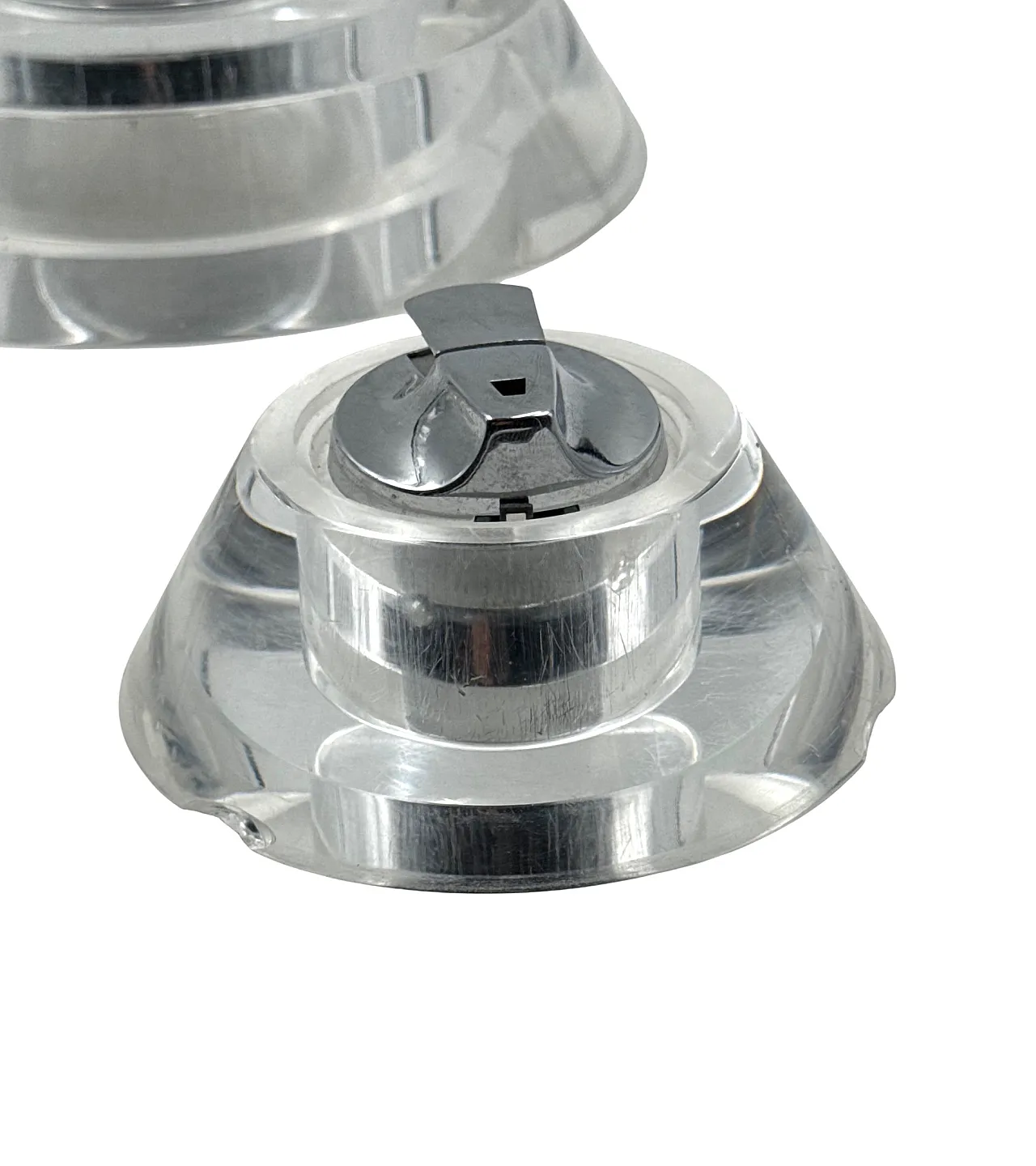 Space age lucite conical smoking set, Italy 1970 15