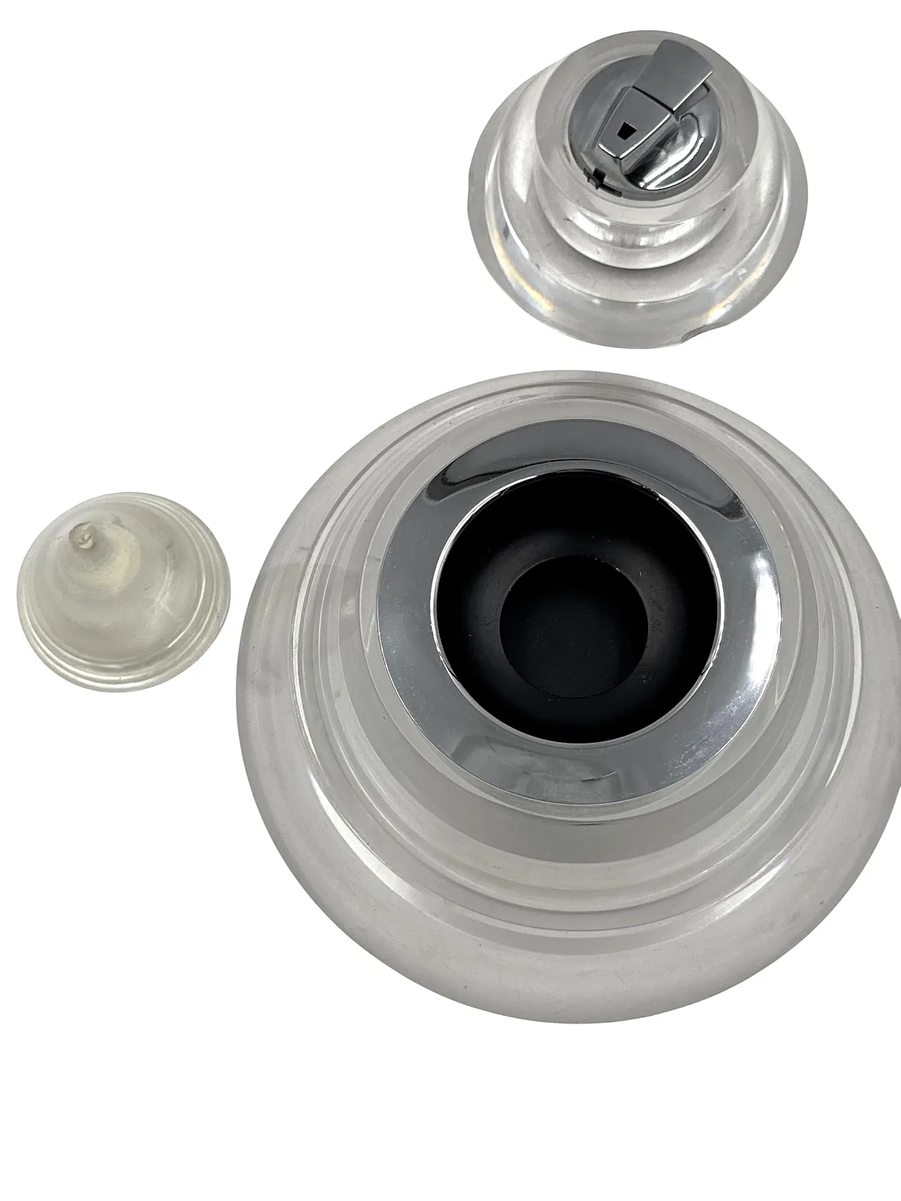 Space age lucite conical smoking set, Italy 1970 18