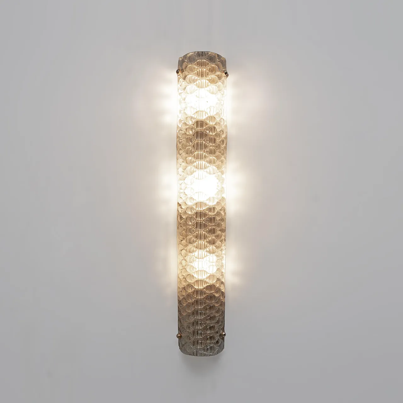 Coppia di applique in ottone e vetro di Murano, '900 4