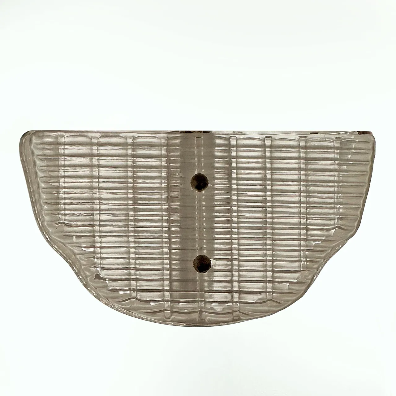 Coppia di applique in vetro di Murano con texture a coste, '900 9