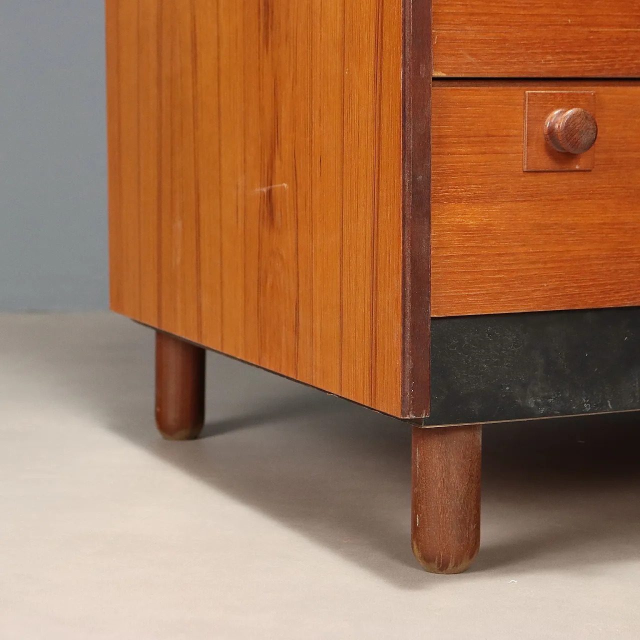 Mobile contenitore impiallacciato teak, '900 9