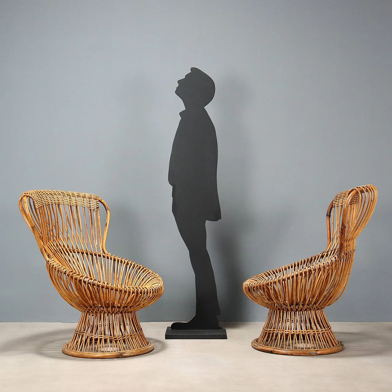 Pair of armchairs Margherita by Franco Albini, 1950s 2