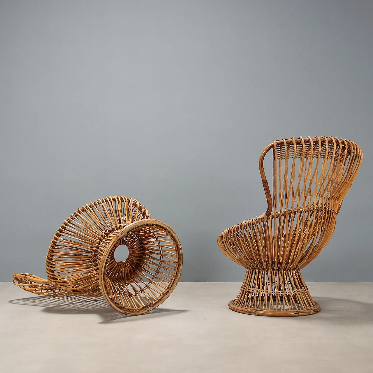 Pair of armchairs Margherita by Franco Albini, 1950s 9