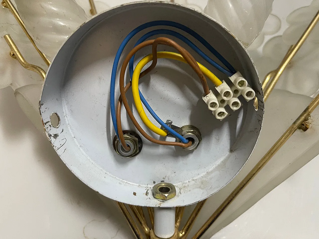 Pair of Italian Murano glass flower sconces, 1960s 5