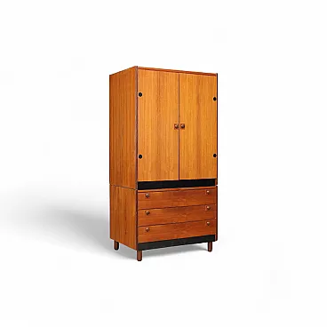 Mobile contenitore impiallacciato teak, '900