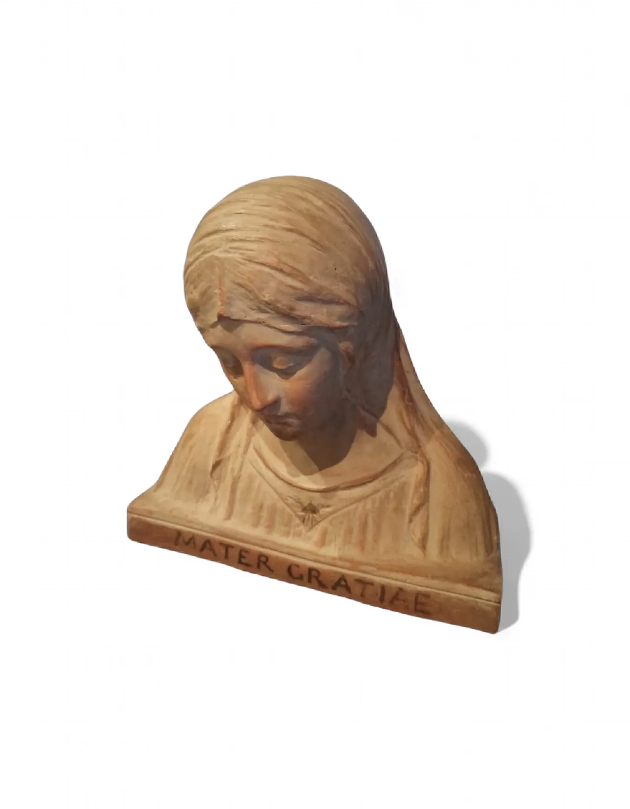 Terracotta bust of the Madonna by A. Neri, early 20th century 13