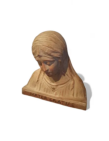 Terracotta bust of the Madonna by A. Neri, early 20th century