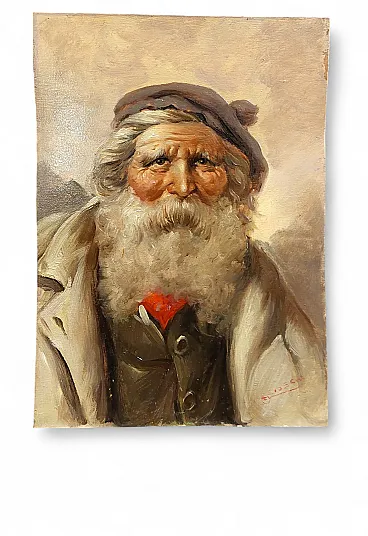 Athos Renzo Brioschi, olio su legno, ritratto, 20th century