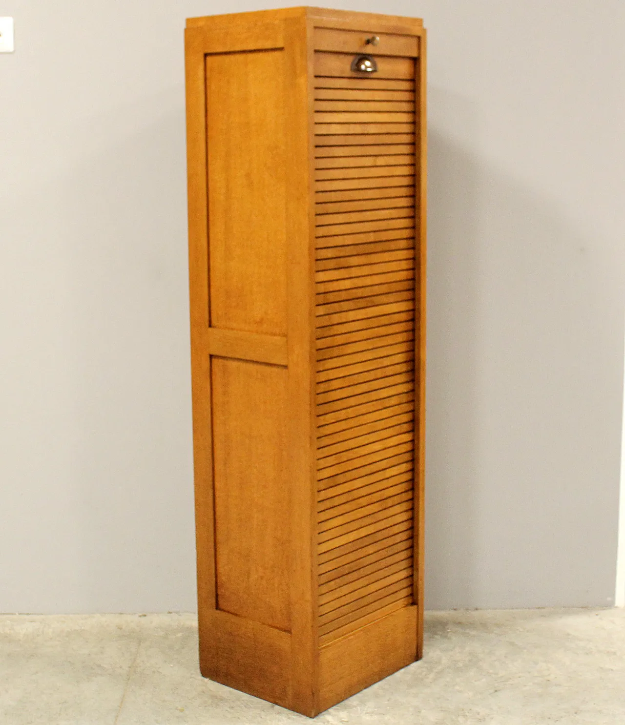 Classificatore serranda schedario archivio in rovere, primo '900 3