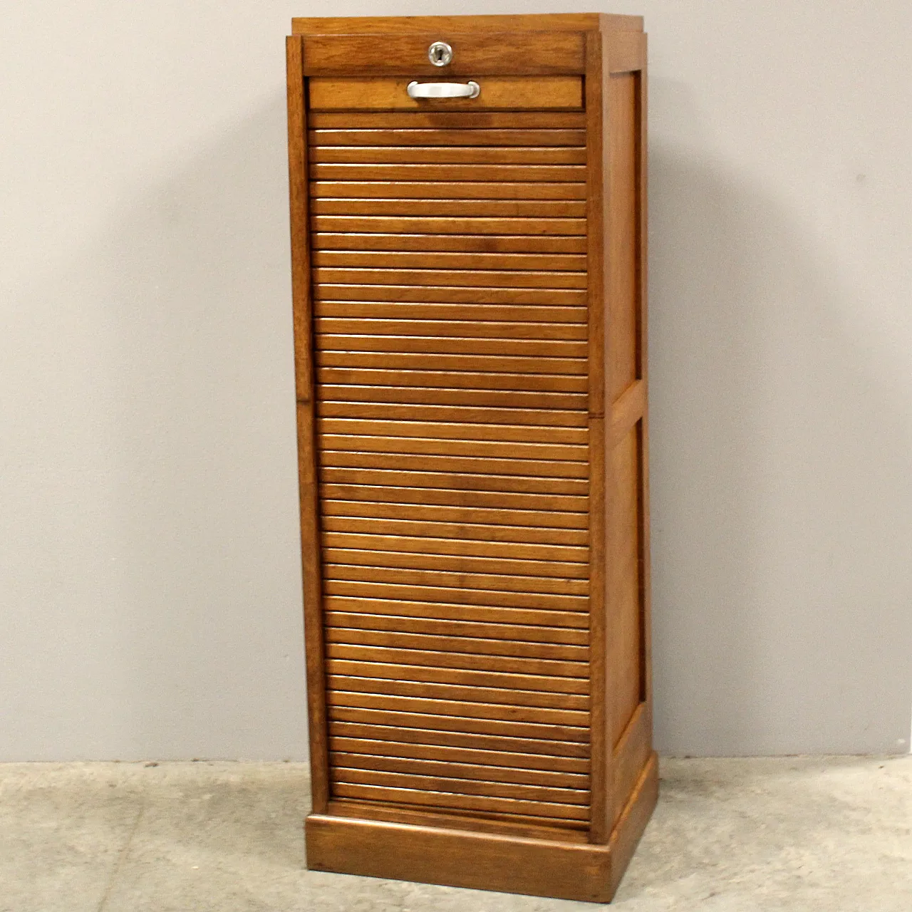Filing cabinet with oak archive filing shutter, early 1900s 2