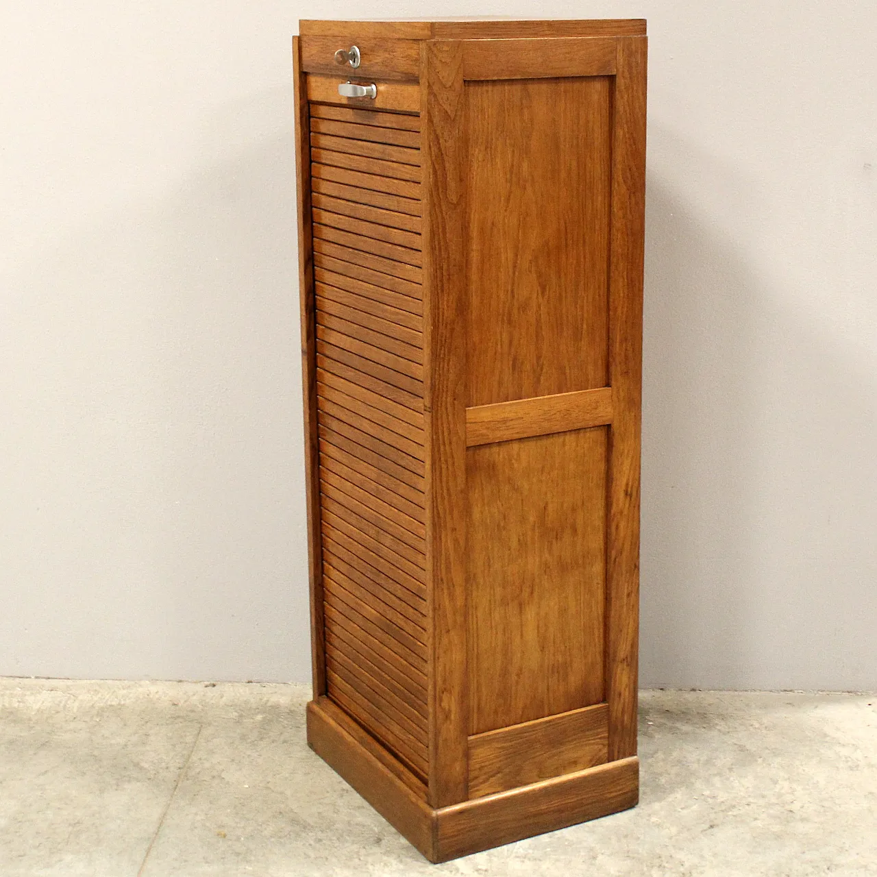 Filing cabinet with oak archive filing shutter, early 1900s 4
