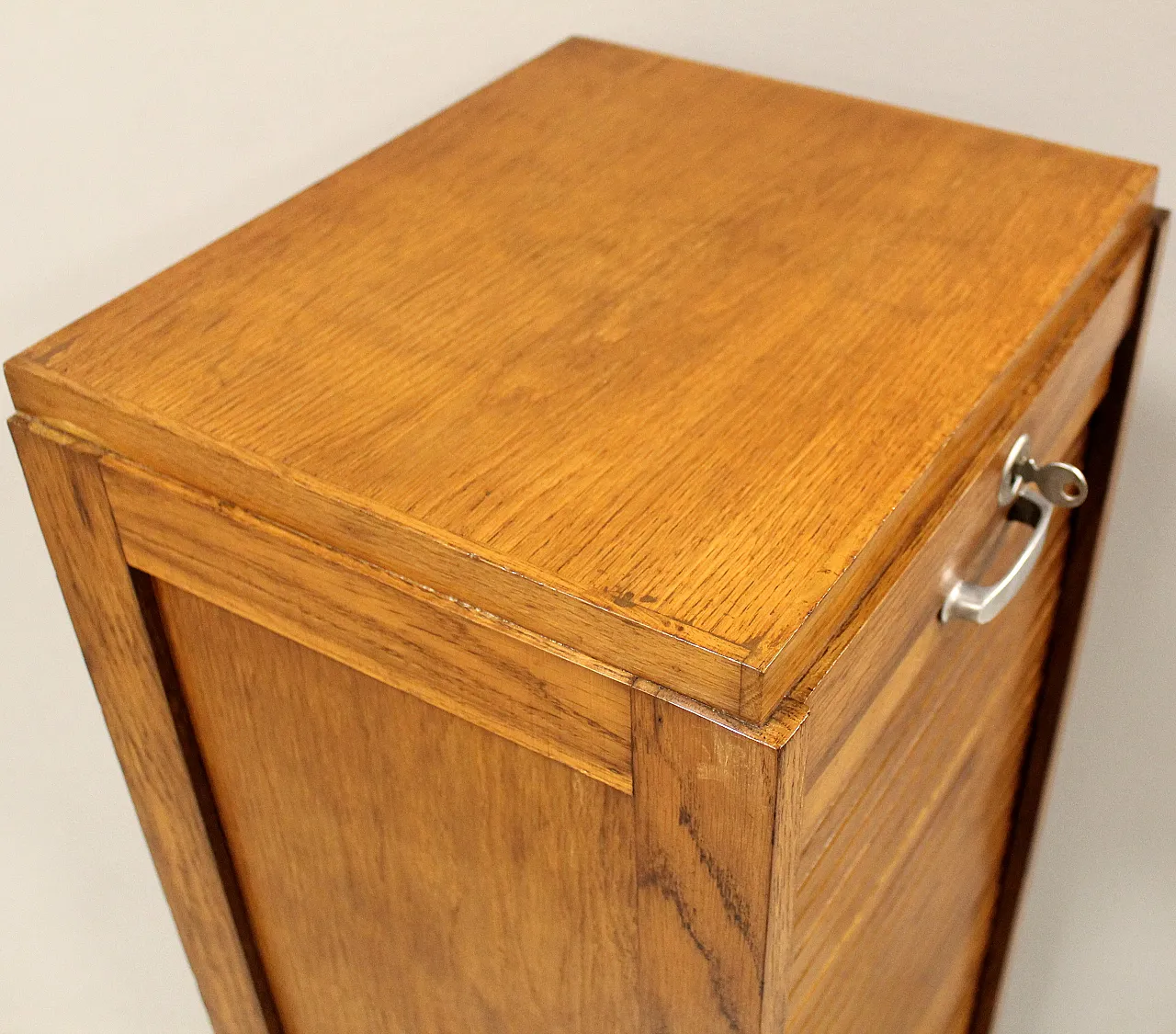 Filing cabinet with oak archive filing shutter, early 1900s 7