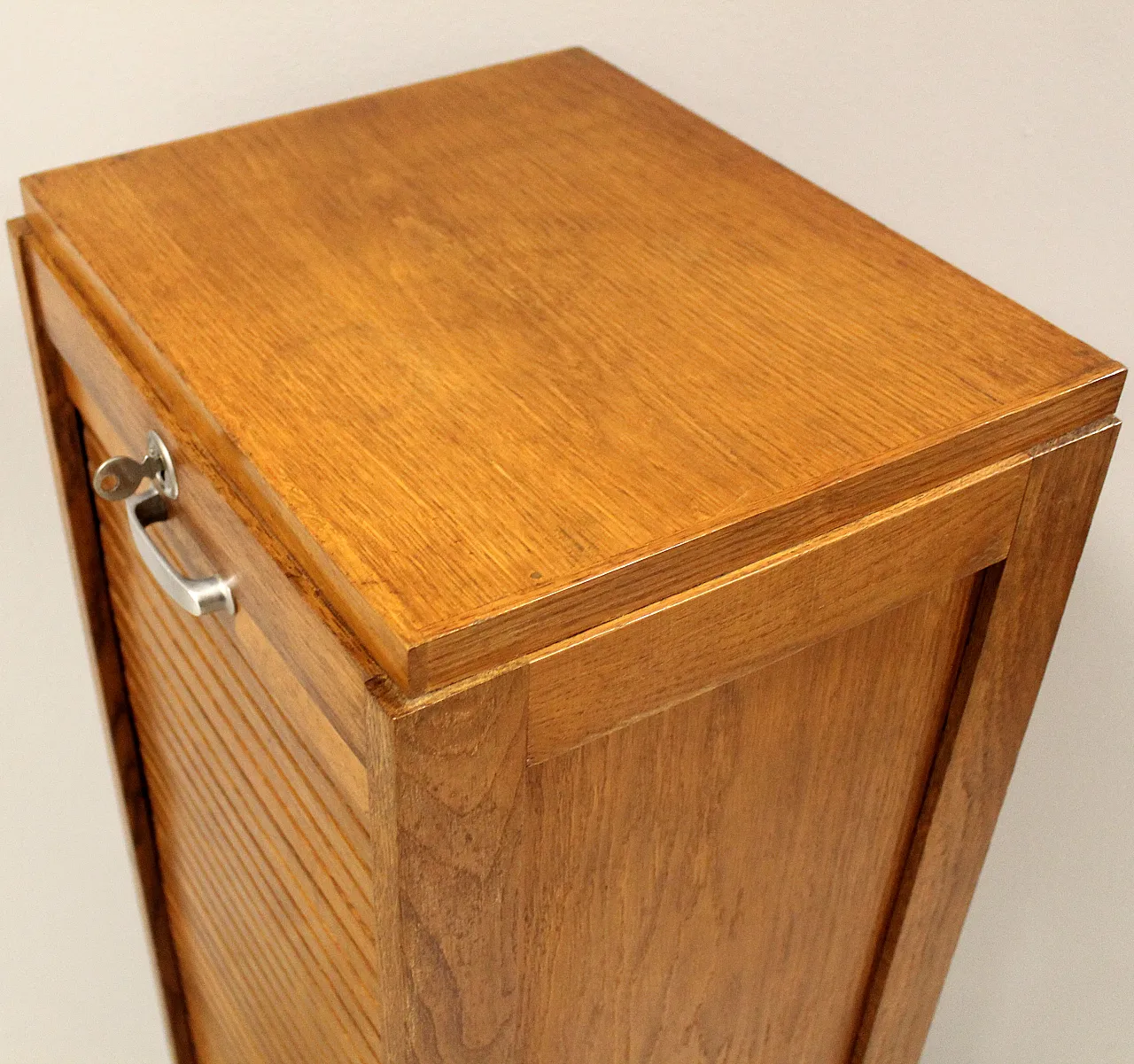 Filing cabinet with oak archive filing shutter, early 1900s 8