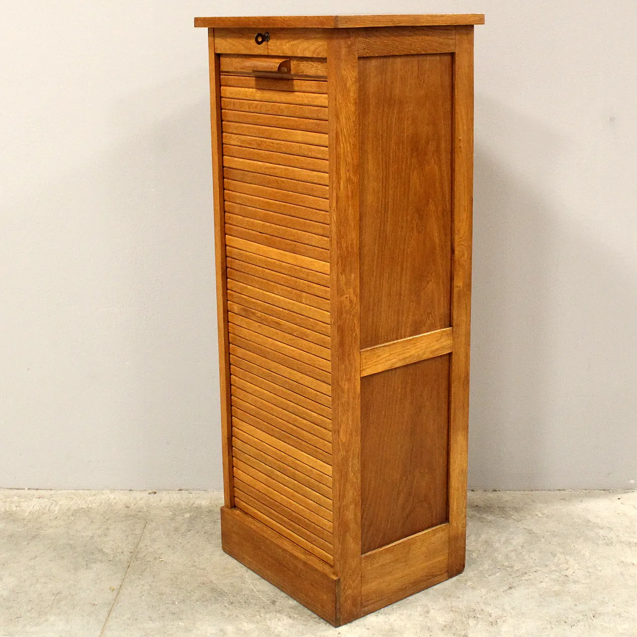 Filing cabinet with oak archive filing shutter, early 1900s 4