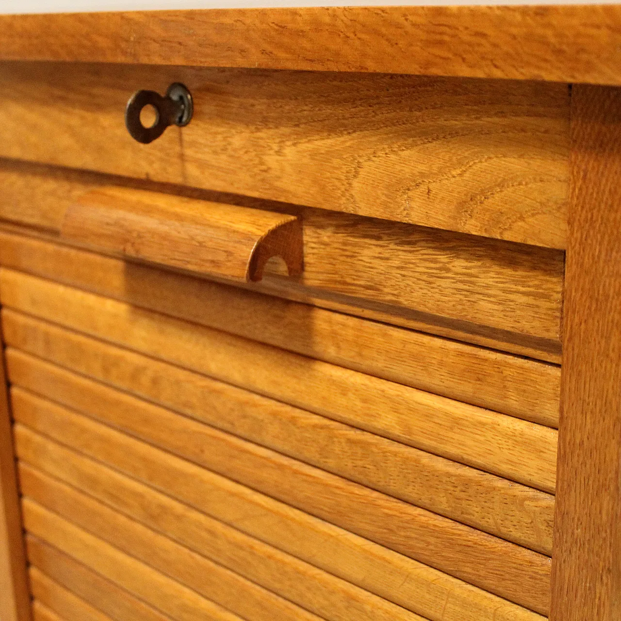 Filing cabinet with oak archive filing shutter, early 1900s 9